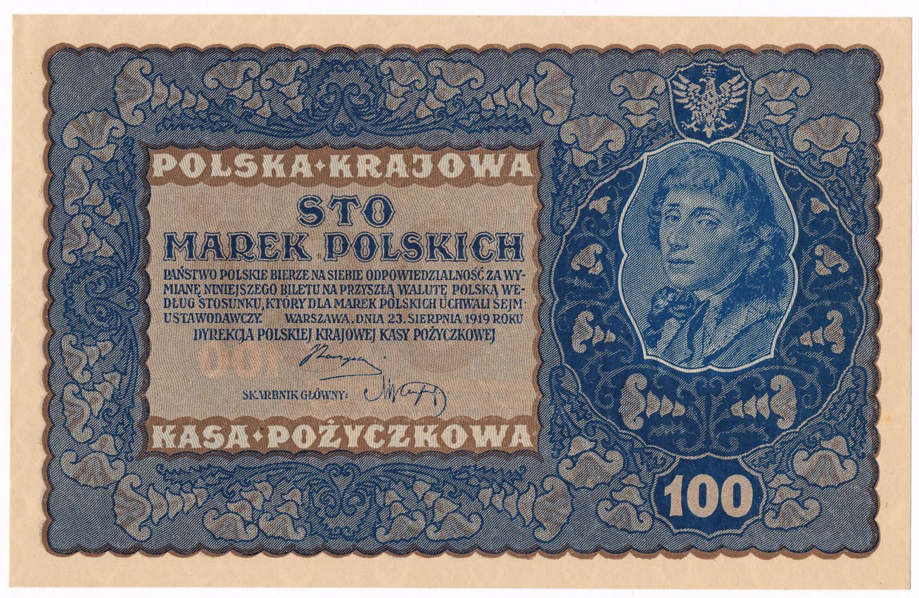 Polska. 100 marek polskich 1919